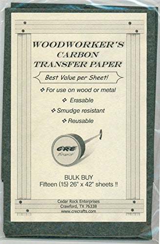 2 Large Sheets of 26 x 42 Carbon Woodworking Transfer Paper
